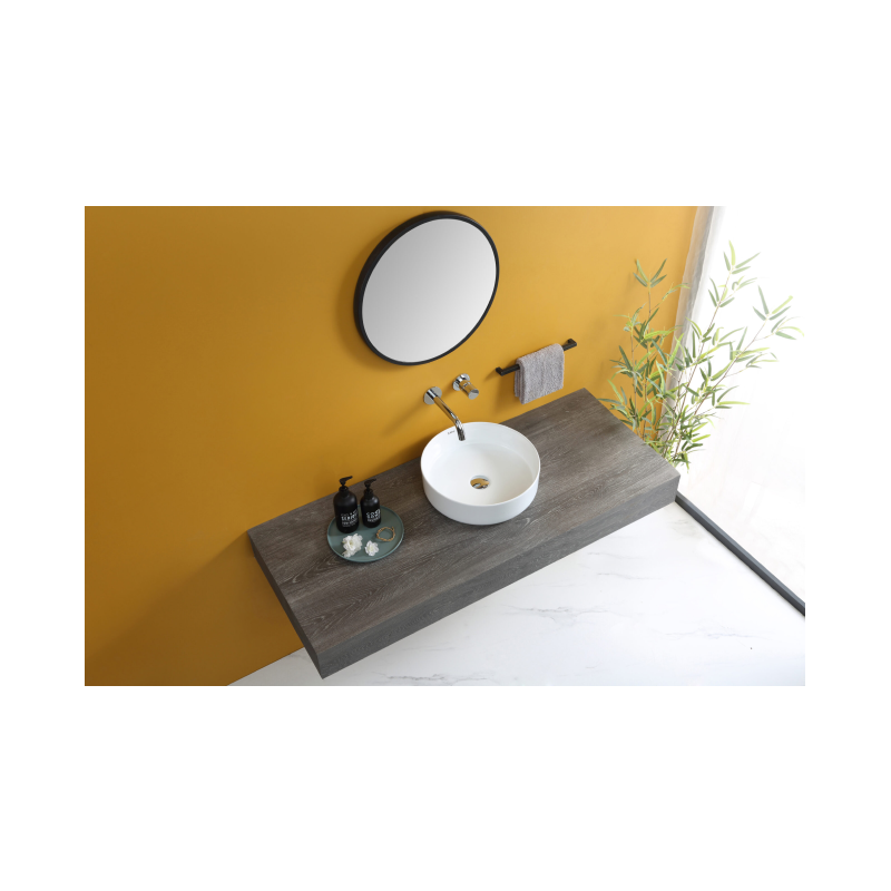 Rubine SPIN 40 Countertop Round Ceramic Basin