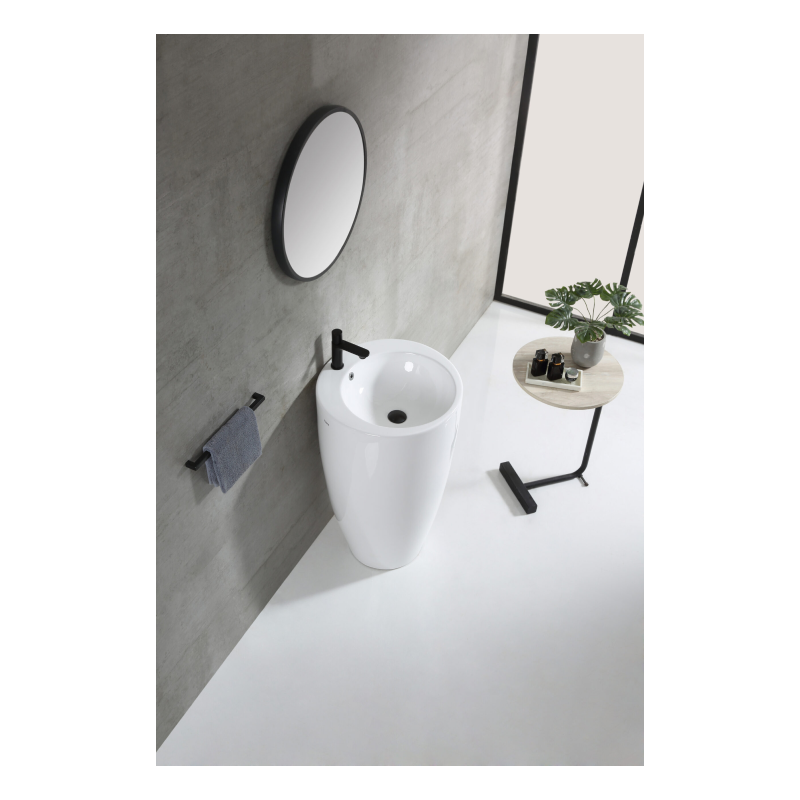 Rubine ZENTO 50M Freestanding Round Ceramic Basin