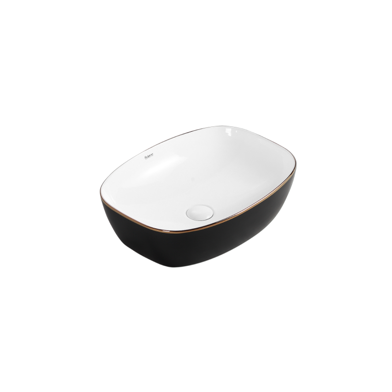 Rubine QTRO 50-BW Countertop Rectangular Ceramic Basin