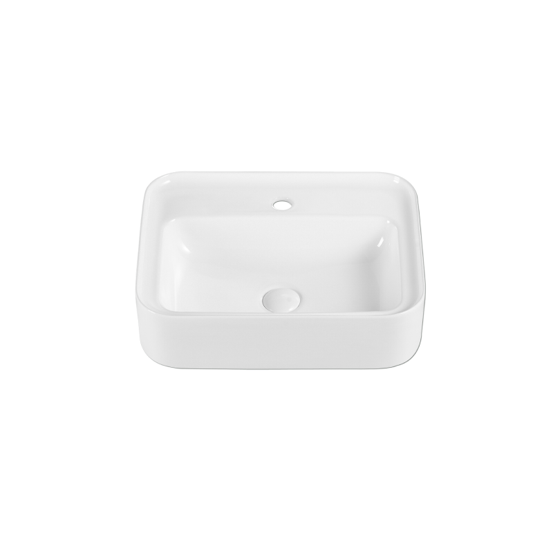 Rubine QTRO 51M Countertop Rectangular Ceramic Basin