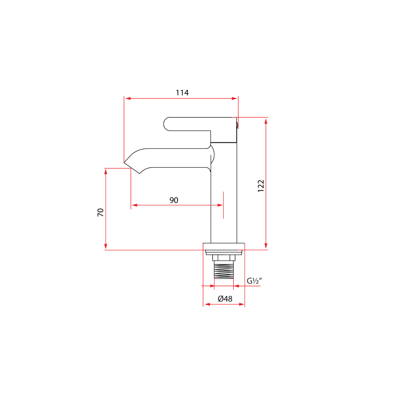 Rubine ALTA P91325 Basin Tap