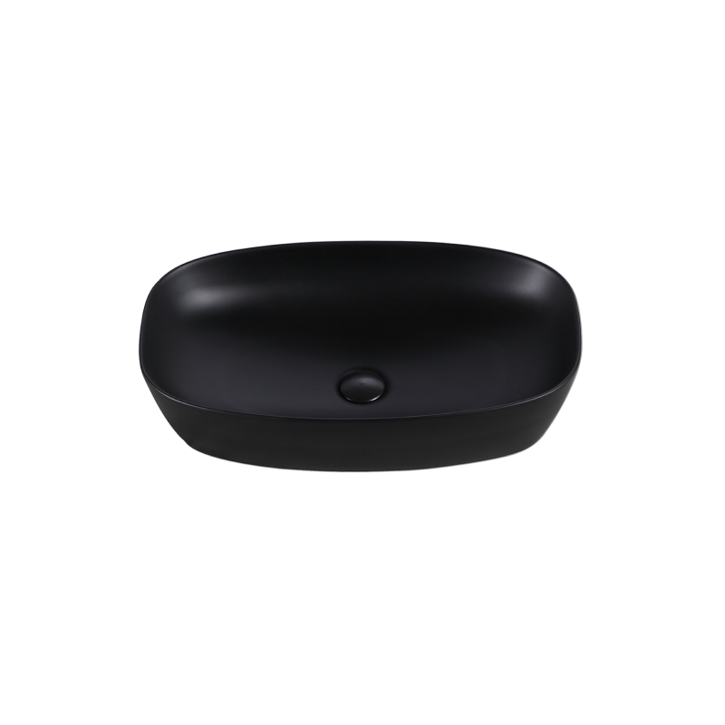 Rubine QTRO 60-BK Countertop Rectangular Ceramic Basin