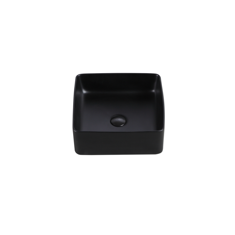 Rubine SQ 36-BK Countertop Square Ceramic Basin