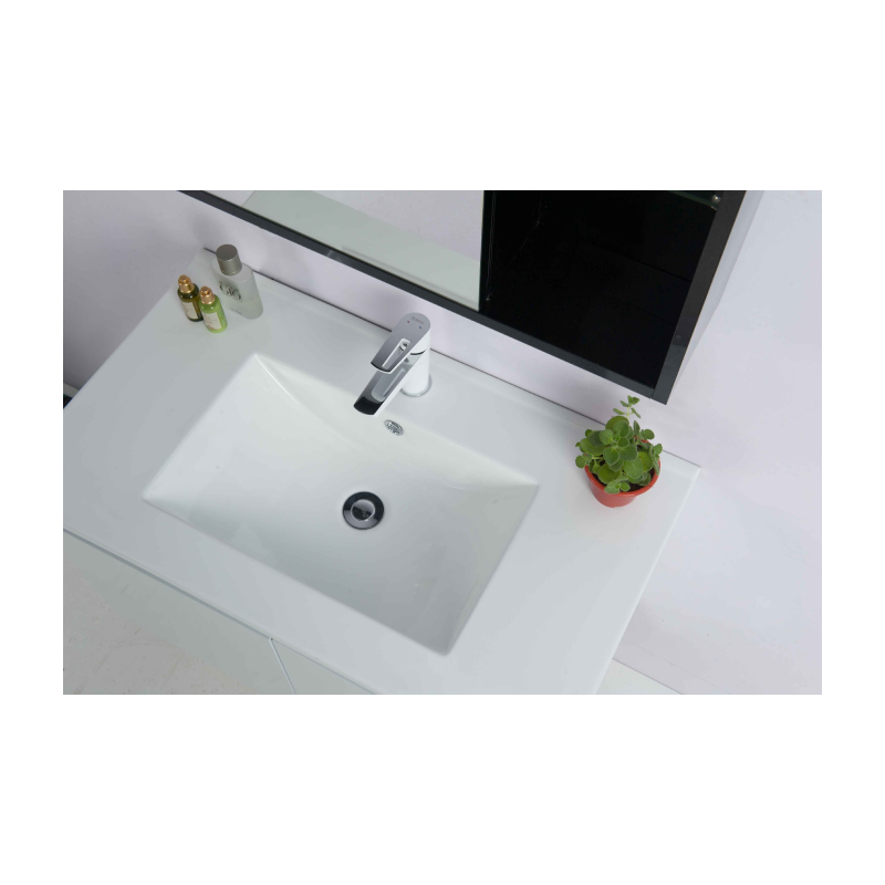 Rubine TOP 80M Insert Top Rectangular Ceramic Basin