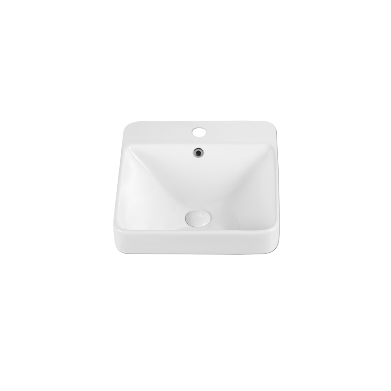 Rubine RIFF 42M Semi-Recessed Square Ceramic Basin