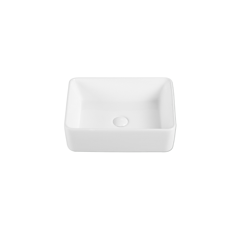 Rubine RIFF 48 Semi-Recessed Rectangular Ceramic Basin
