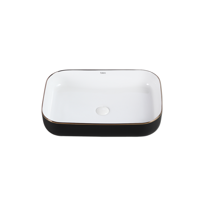 Rubine EVEA 60-BW Countertop Rectangular Ceramic Basin