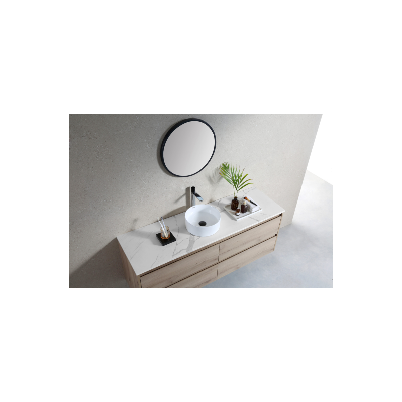 Rubine SPIN 30 Countertop Round Ceramic Basin