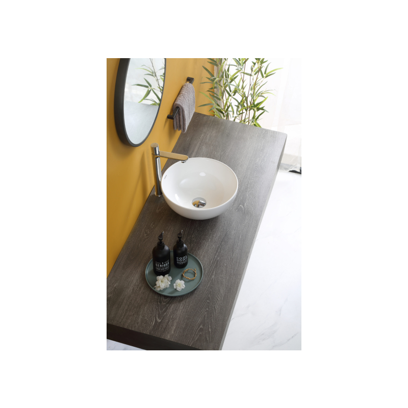 Rubine SPIN 36B Countertop Round Ceramic Basin