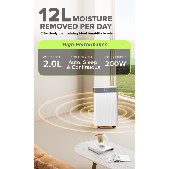 Cornell 200W 12L Dehumidifier