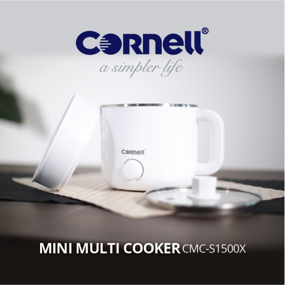Cornell 800W 1.5L Mini Multi Cooker with Steam Tray