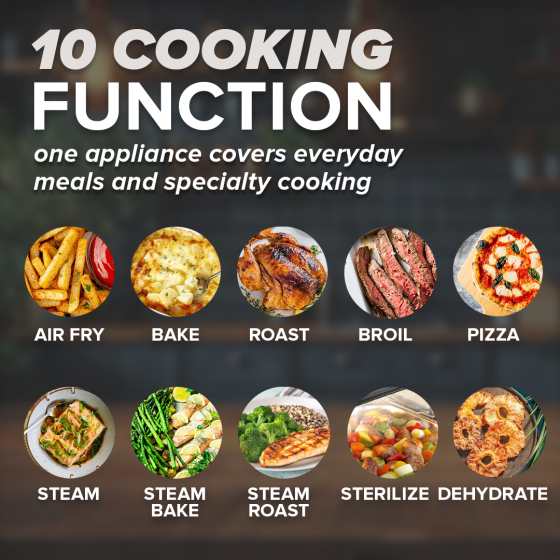 Cornell 1600W 24L Multifunctional Steam Oven Air Fryer