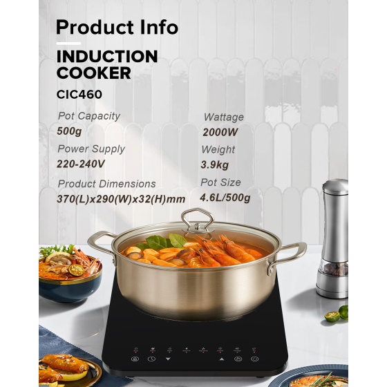 Cornell 2000W Induction Cooker with Stainless Steel Pot CIC460