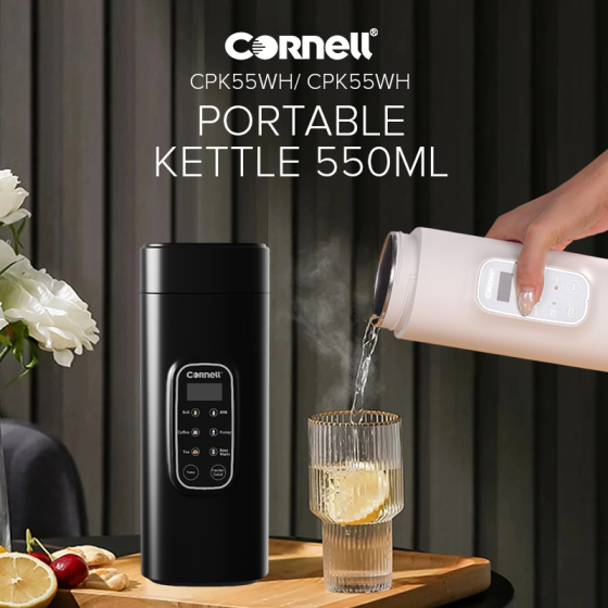 Cornell 550ml Portable Travel Kettle Black