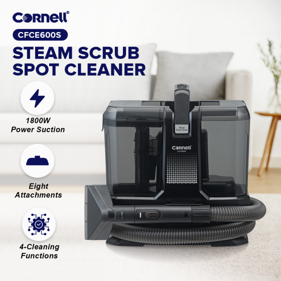 Cornell Steam Spot Vacuum Cleaner with 8 Attachments