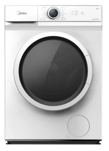 Midea MF100W75 White Front Load Washer, 7.5kg, Water Efficiency 3 Ticks