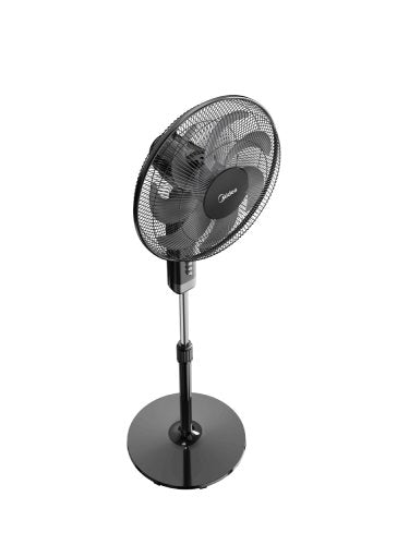 Midea MS1623BT Black Stand Fan, 16 Inches