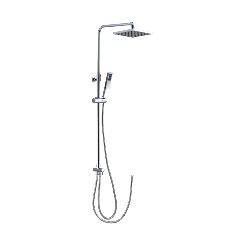 Rubine 8" Square Rainshower Column Without Mixer RSR-NOVA-S3020-CH