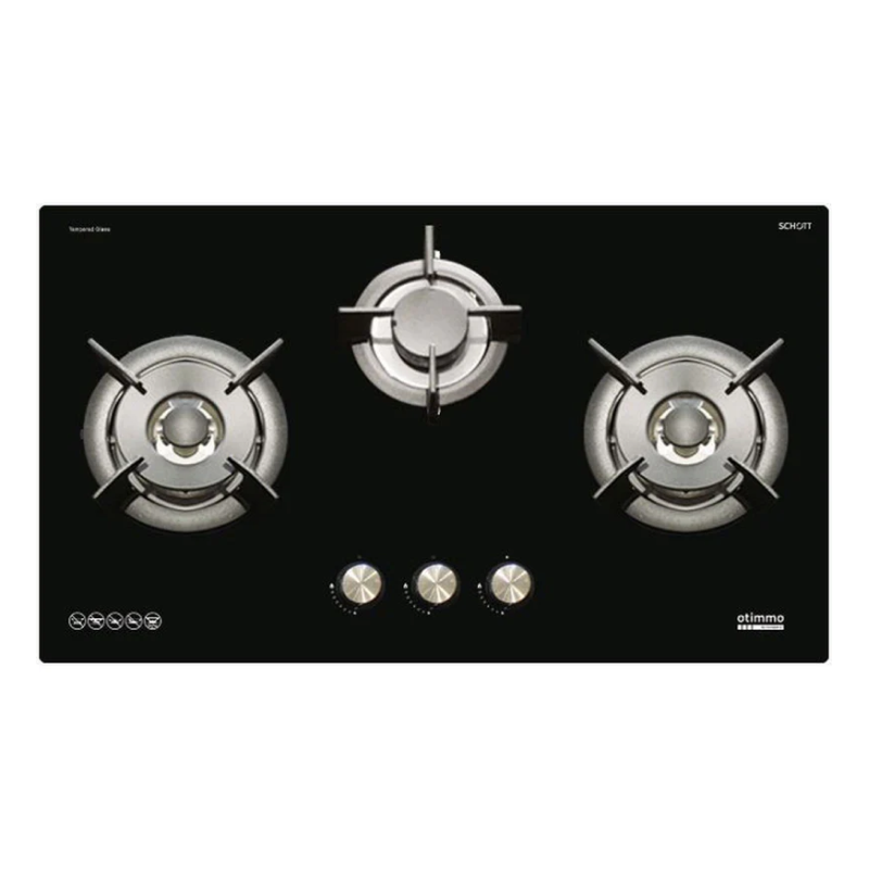 EuropAce ECH9208EBK 90cm 2000m3/h T-Shaped Chimney Hood + Europace EBH6381S LPG/TG  80cm Built-In Gas Hob (3burner)