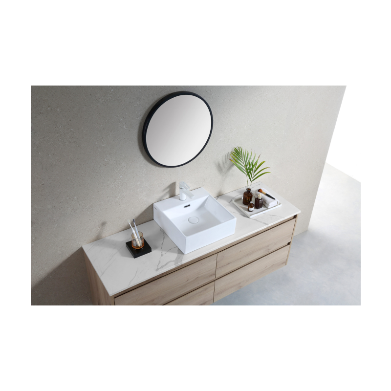 Rubine VENTO 40M Wall-Hung / Countertop Square Ceramic Basin