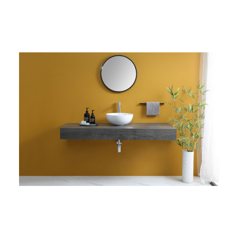 Rubine SPIN 40B Countertop Round Ceramic Basin