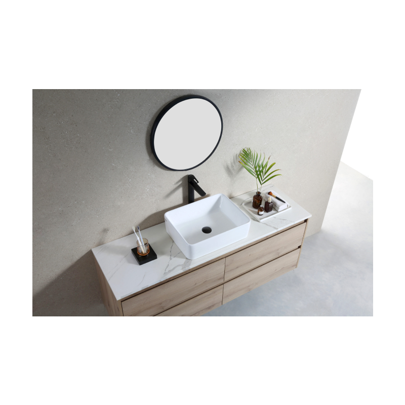 Rubine QTRO 48 Countertop Rectangular Ceramic Basin