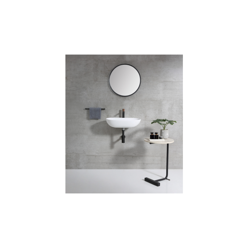 Rubine VENTO 55M Wall-Hung Oval Ceramic Basin