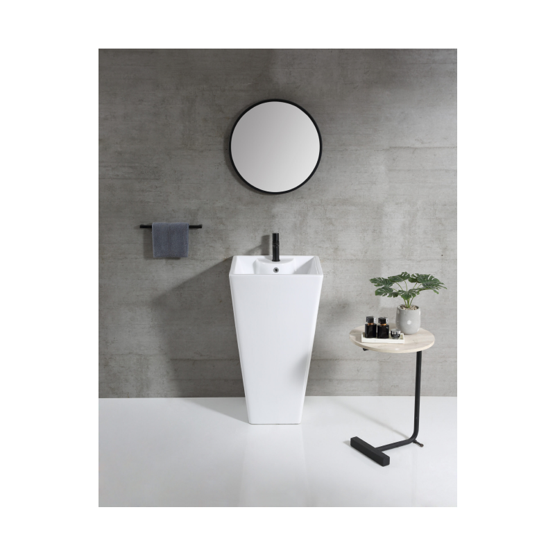 Rubine ZENTO 47M Freestanding Square Ceramic Basin