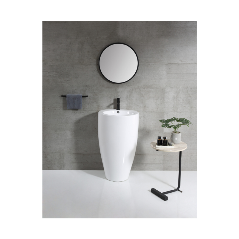 Rubine ZENTO 50M Freestanding Round Ceramic Basin