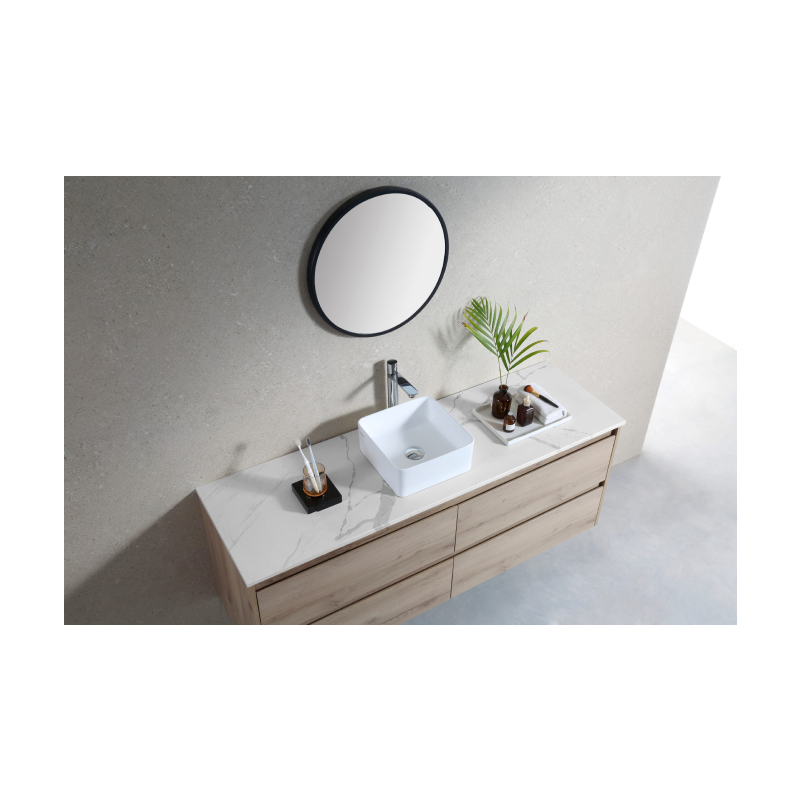 Rubine SQ 30 Countertop Square Ceramic Basin