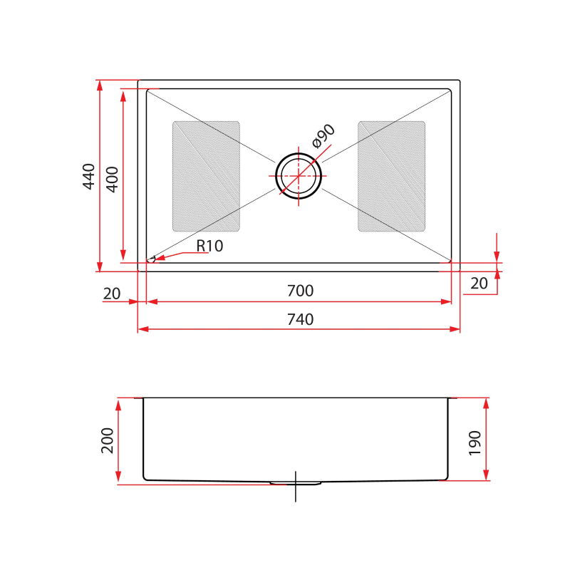 Rubine 1 Bowl Undermount Stainless Steel Kitchen Sink KIX 810-74U