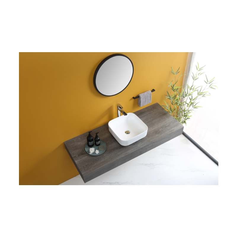 Rubine SQ 40 Countertop Square Ceramic Basin