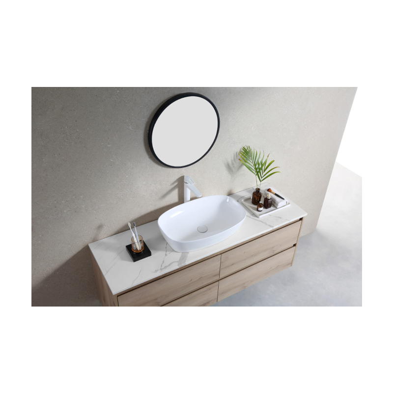 Rubine QTRO 60 Countertop Rectangular Ceramic Basin