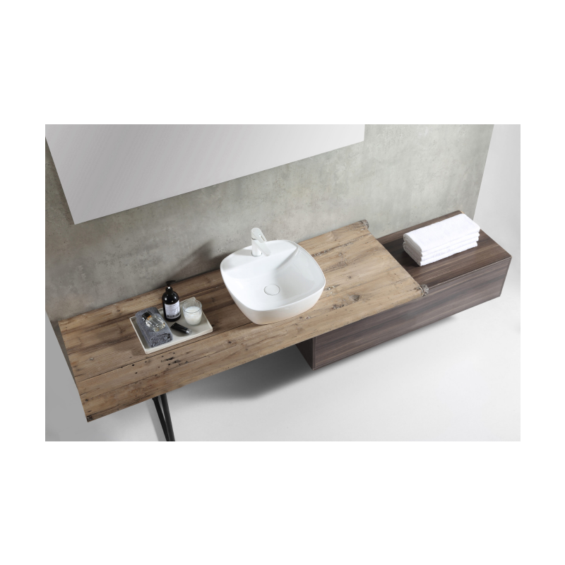 Rubine SQ 42M Countertop Round Ceramic Basin