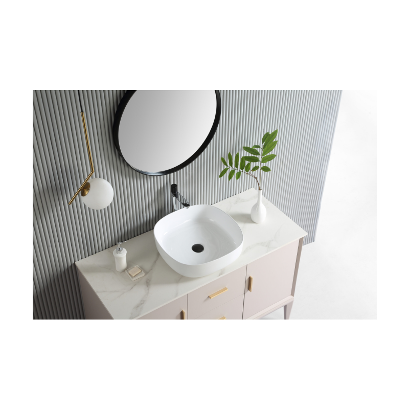 Rubine SQ 45 Countertop Square Ceramic Basin