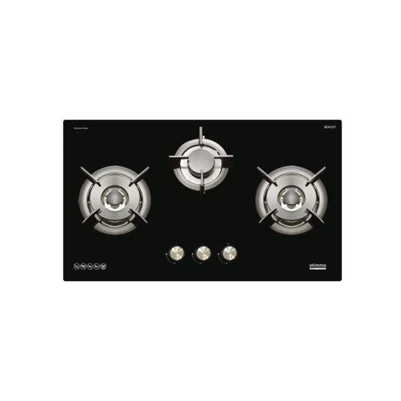 Europace ECH3121S 90cm Deluxe S/Steel Slim Hood + EBH6381S 3 Burner 80cm Slim Hob (Schott Glass)