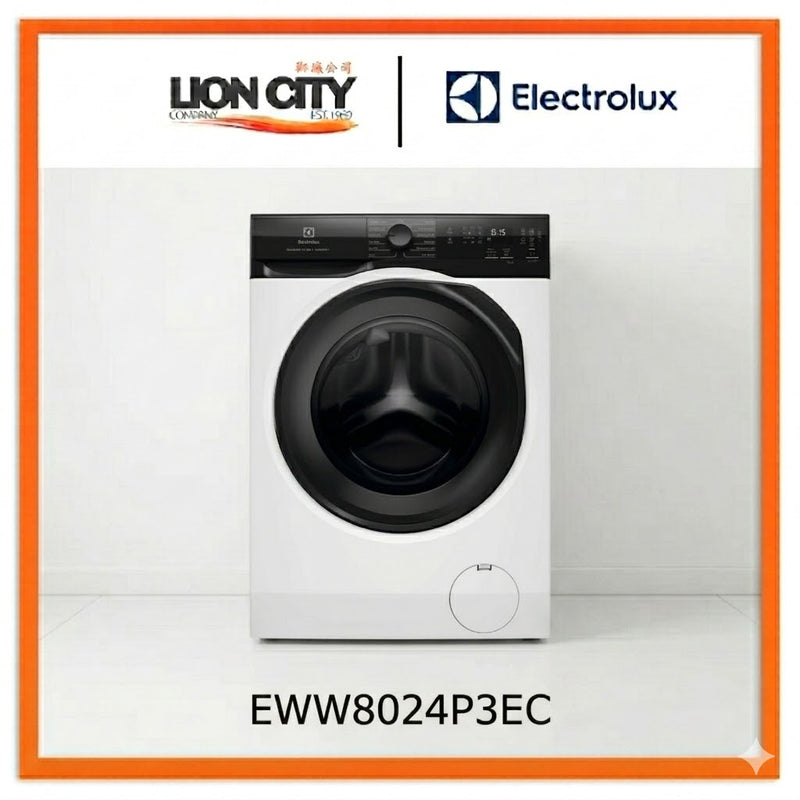 ELECTROLUX EWW8024P3EC FRONT LOAD WASHER/DRYER - WHITE (8KG/5KG)