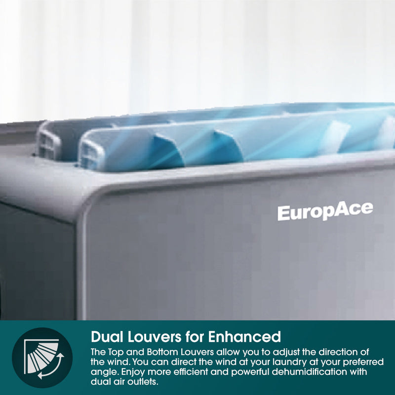 EuropAce 30L Dual Louvre Dehumidifier with Air Purifier