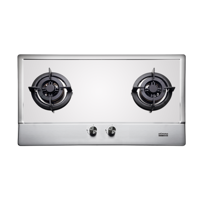 Otimmo 80cm Built-In Stainless Steel 2-Burner Gas Hob