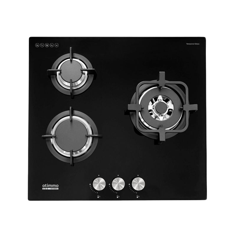 Otimmo 60cm 3-Burner Built-In Glass Gas Hob