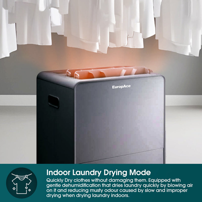 EuropAce 30L Dual Louvre Dehumidifier with Air Purifier