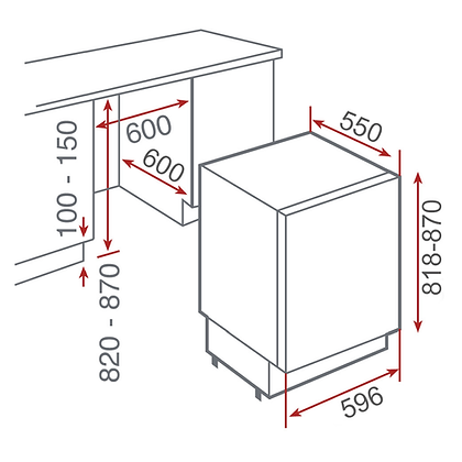 Teka RSR 131 SG 111L Built-In Undercounter Fridge