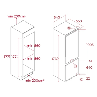 Teka RBF 73380 FI 244L Fully Integrated Fridge
