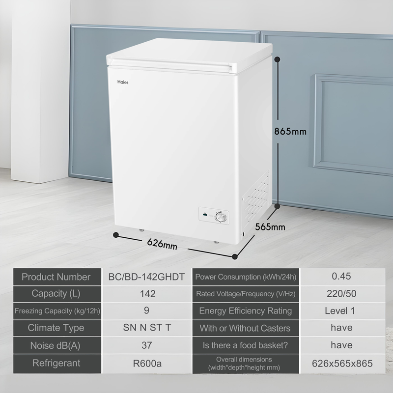 Haier Single Temperature Frost Reduction Chest Freezer 1Yr Warranty Commercial Use