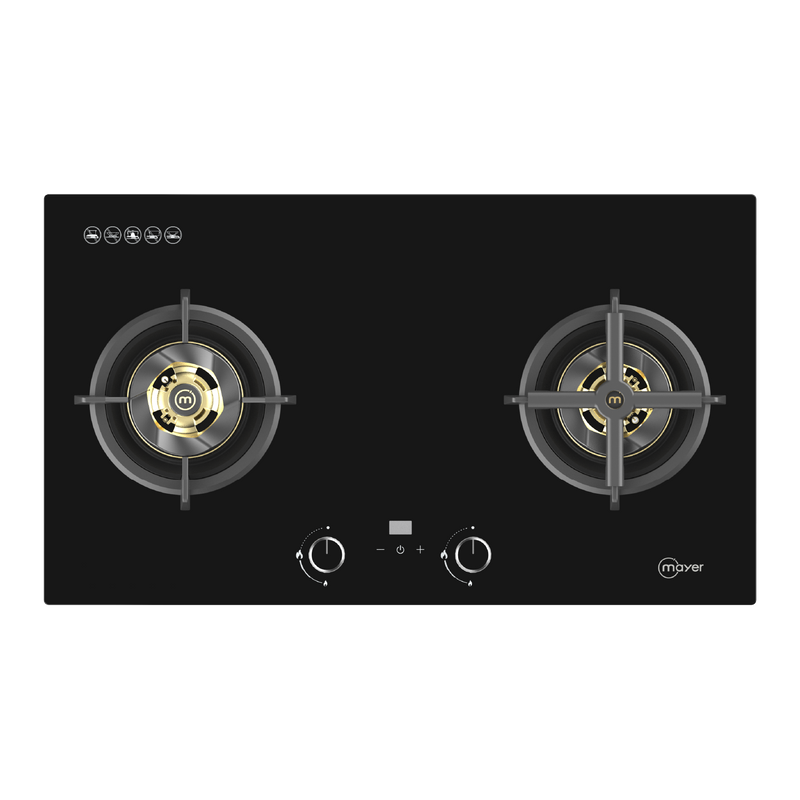 Mayer 78cm 2 Burners Glass Gas Hob MMGH2078HI