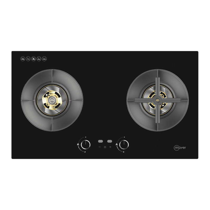 Mayer 78cm 2 Burners Glass Gas Hob MMGH278HI
