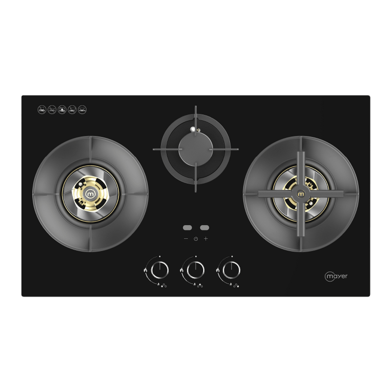 Mayer 78cm 3 Burners Glass Gas Hob MMGH378HI