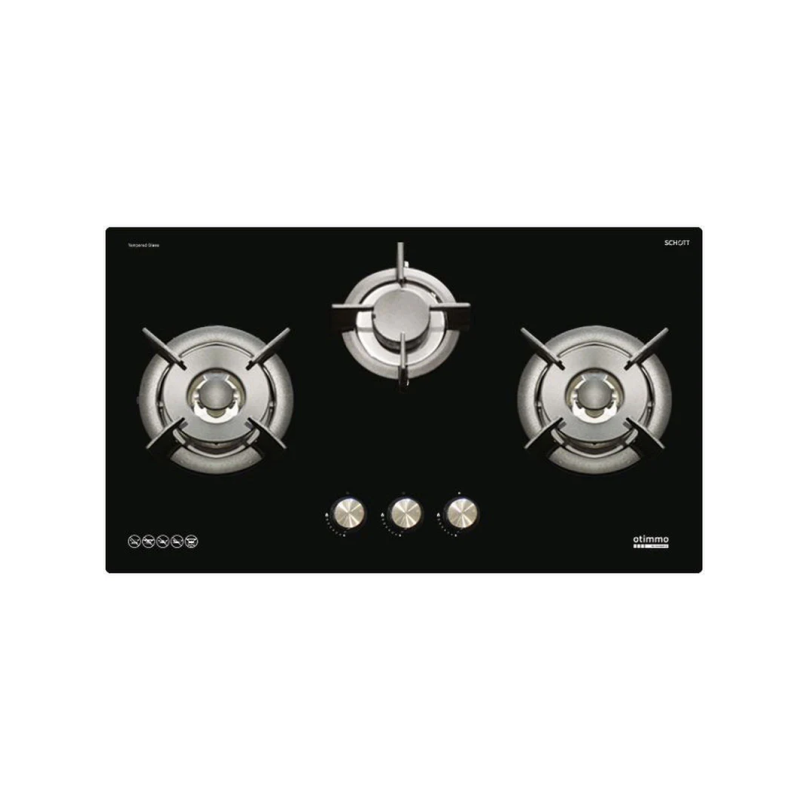 Europace ECH3121S 90cm Deluxe S/Steel Slim Hood + EBH6391S 3 Burner 90cm Slim Hob (Schott Glass)