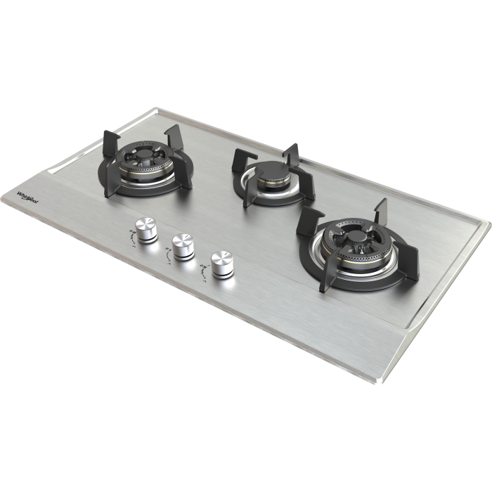 Whirlpool 88cm 3 Burners Stainless Steel Gas Hob GWM8831TS
