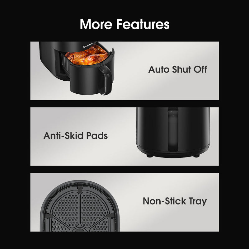 EuropAce 4.5L TrueSteam Air Fryer 1500W